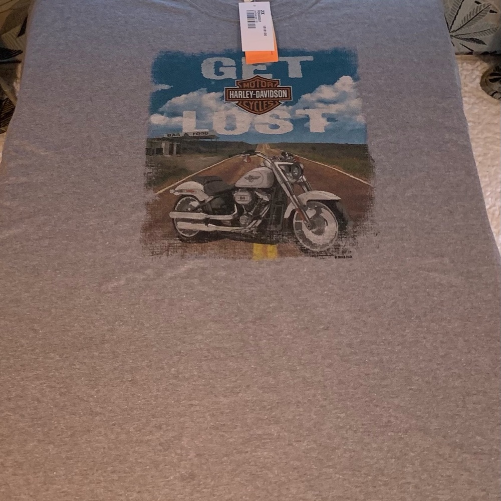 NWT Harley Davidson Short Sleeve List Roads Tee 2XL